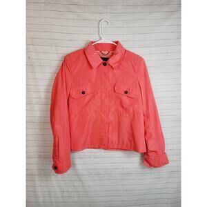 Banana Republic Coral Pink Lightweight Button-Front Jacket